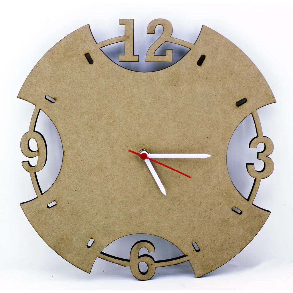 Welit MDF Analog Wooden Wall Clock, Decorative Wall Clocks (DIY