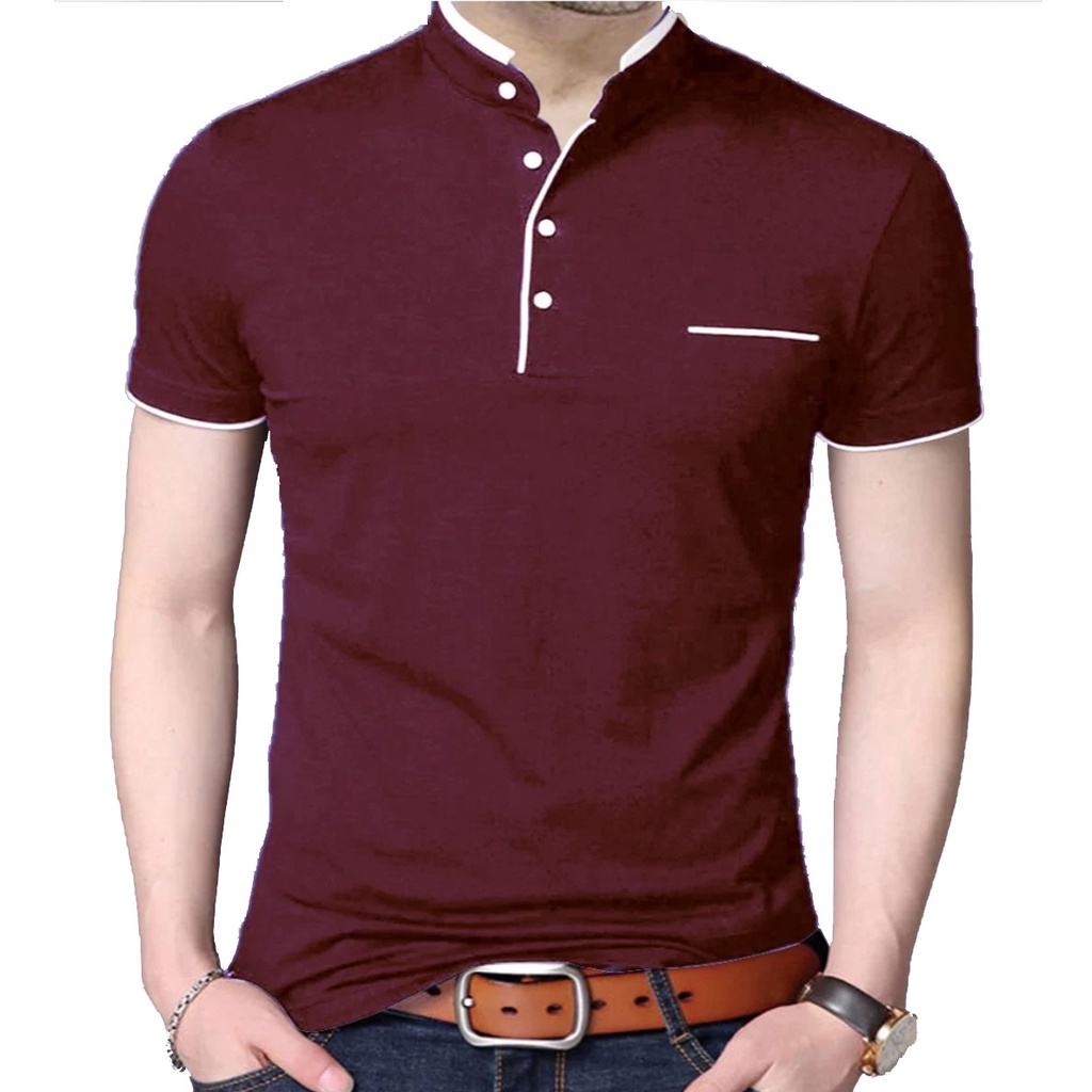 Pixie Fashion Stylish and Handsome T Shirt for men (Maroon) | Shopee India