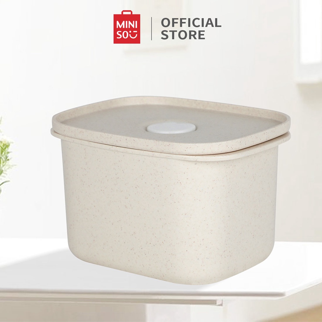 MINISO Wheat Food Container 400ml Bento Box for Kids Adults Microwave