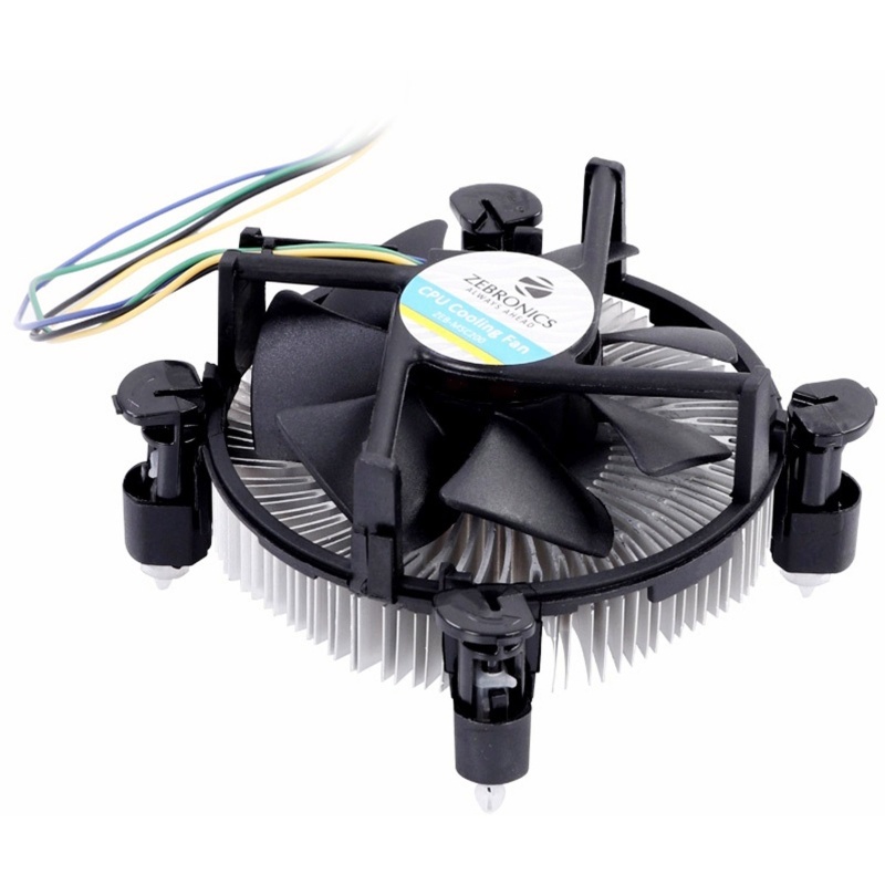 ZEBRONICS CPU Fan socket 775/1150/1155/1156 Cooler (Black) Shopee India