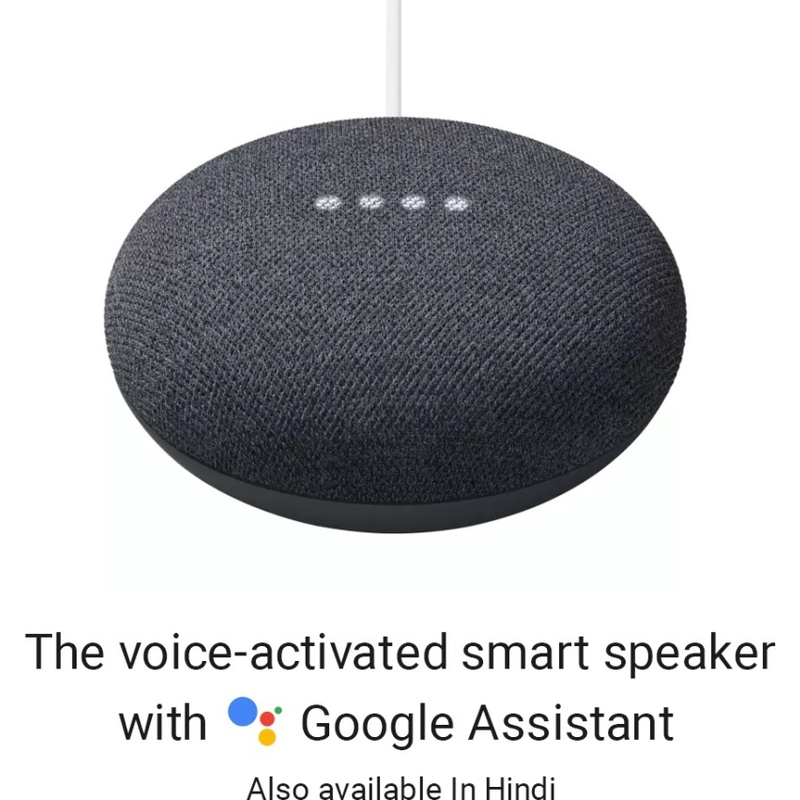 Google Nest Mini (2nd Gen) with Google Assistant Smart Speaker (Chalk) |  Shopee India