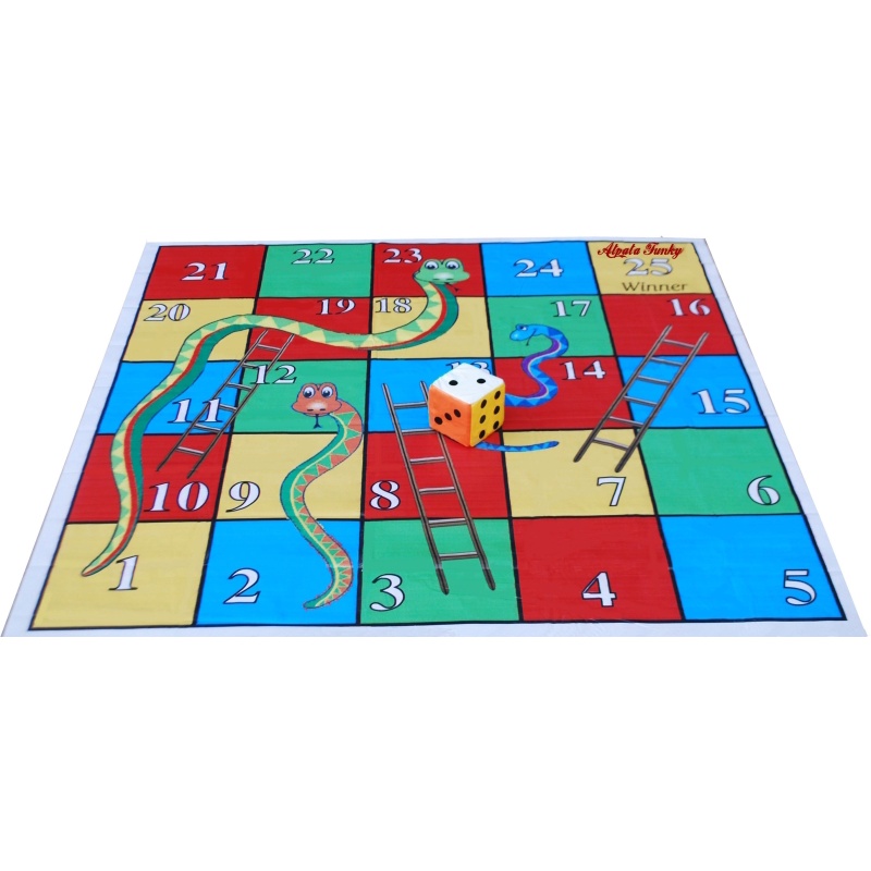 Atpata Funky 5x5 Ft Mat Snakes&Ladders & Dice 5inch Party & Fun Games ...