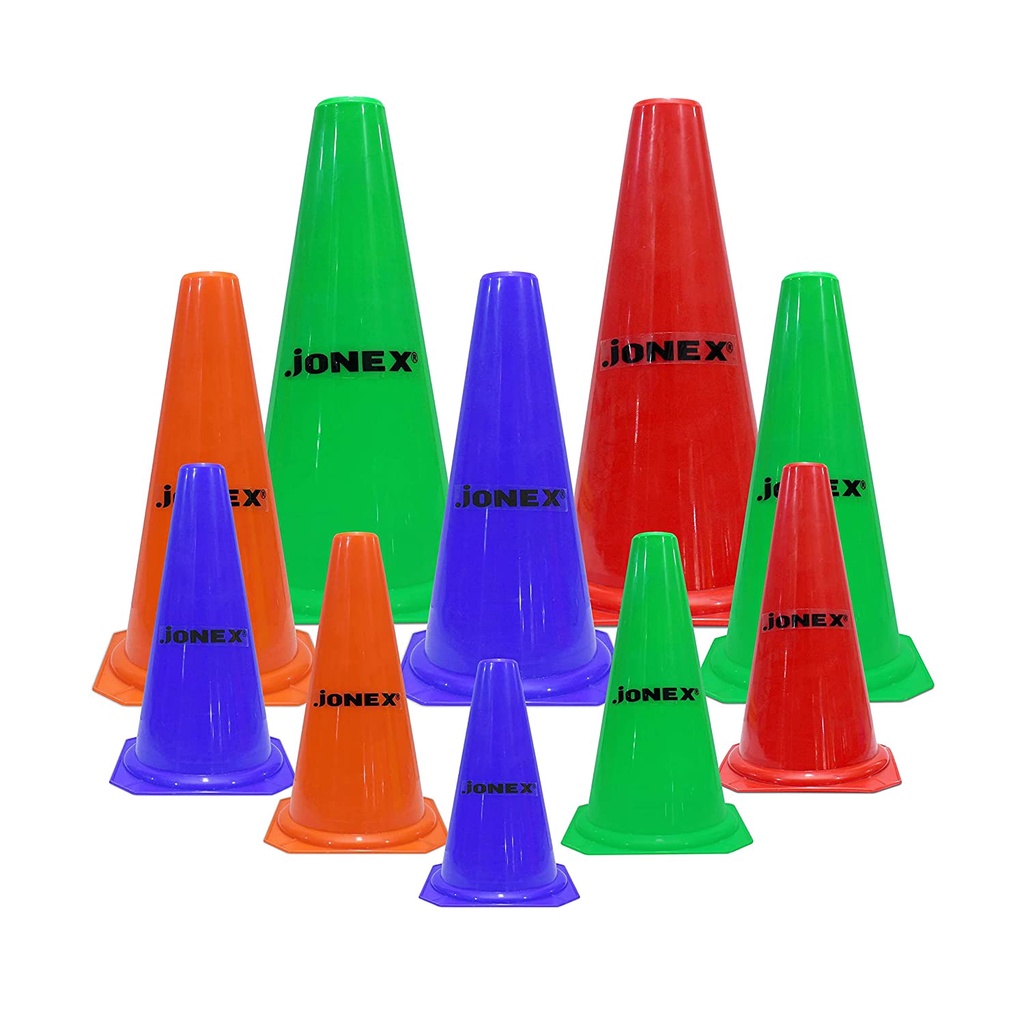 JJ JONEX Cone Marker Set, Cones Marker 12 Inch, Football & Cricket