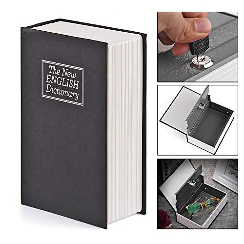 Red,Small Dictionary Book Secret Hidden Security Safe Lock Cash Money Jewellery Locker Box
