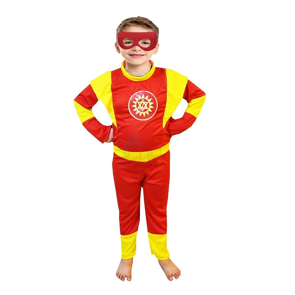 Indian Superhero Shaktiman Costume Dress for Kids (Dress and Mask) | Shopee India