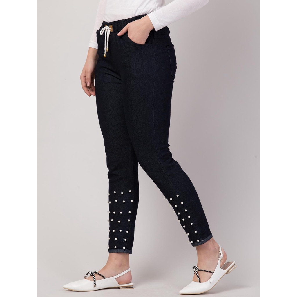 black jogger jeans women's