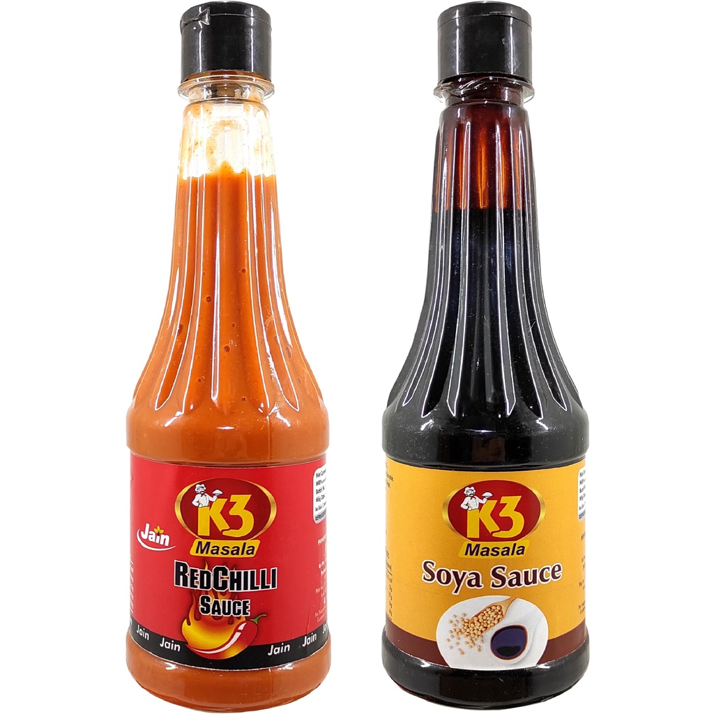 K3 Masala Jain Sauce WIth No Onion/Garlic Soya sauce & Red Chilli Sauce