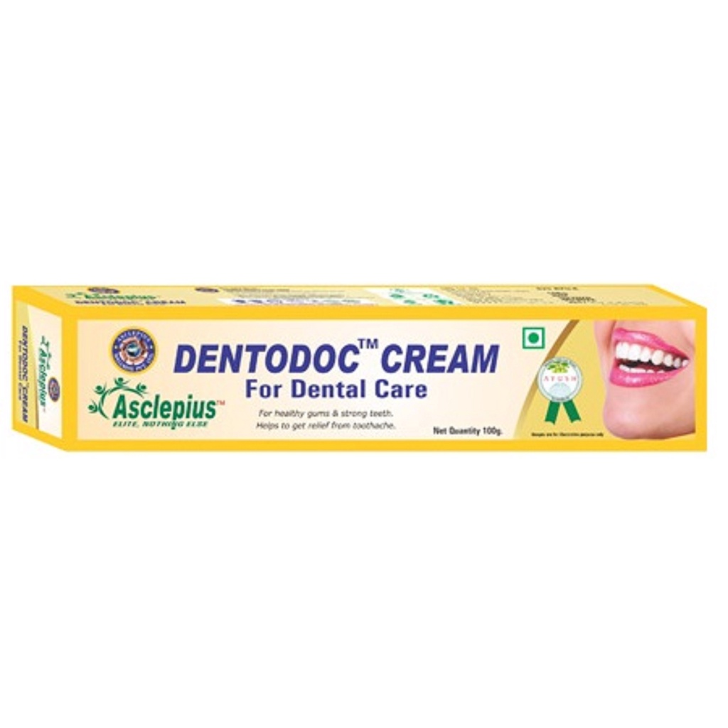 Asclepius DENTODOC Cream for Dental care Toothpaste (100 g) | Shopee India