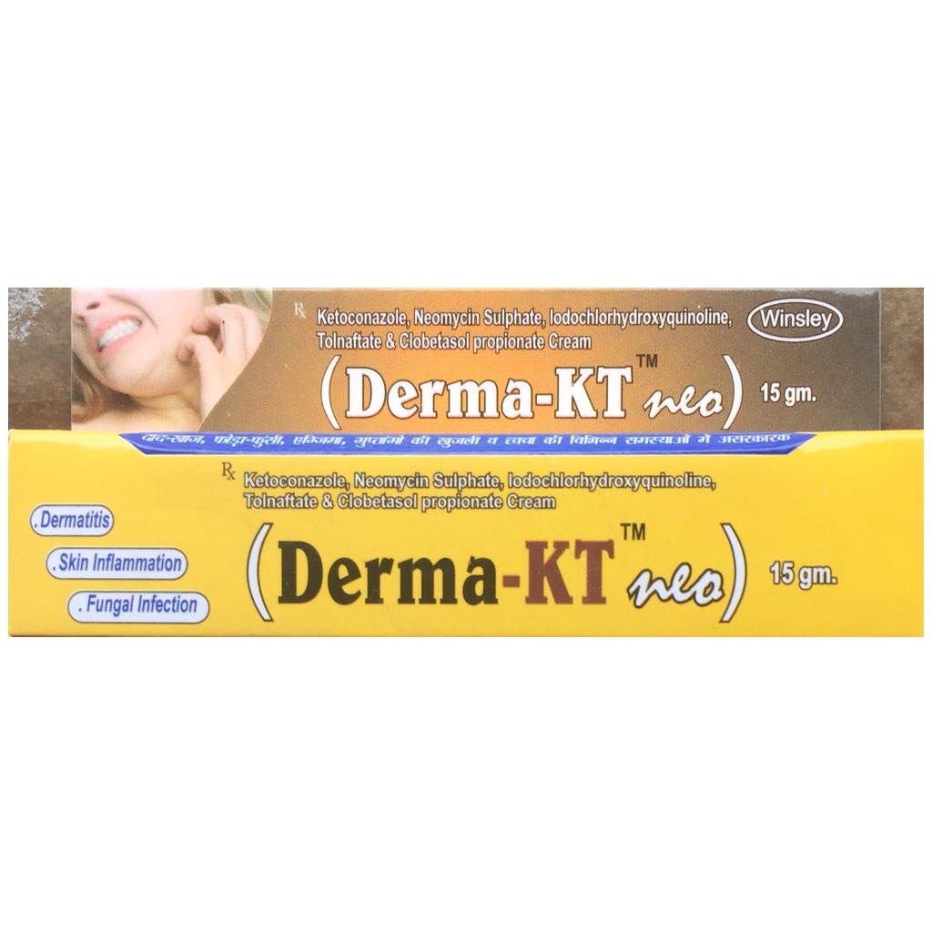 DERMA KT ANTIFUNGAL ANTIBACTERIAL OINTMENT RELIEF IN FUNGAL INFECTION 