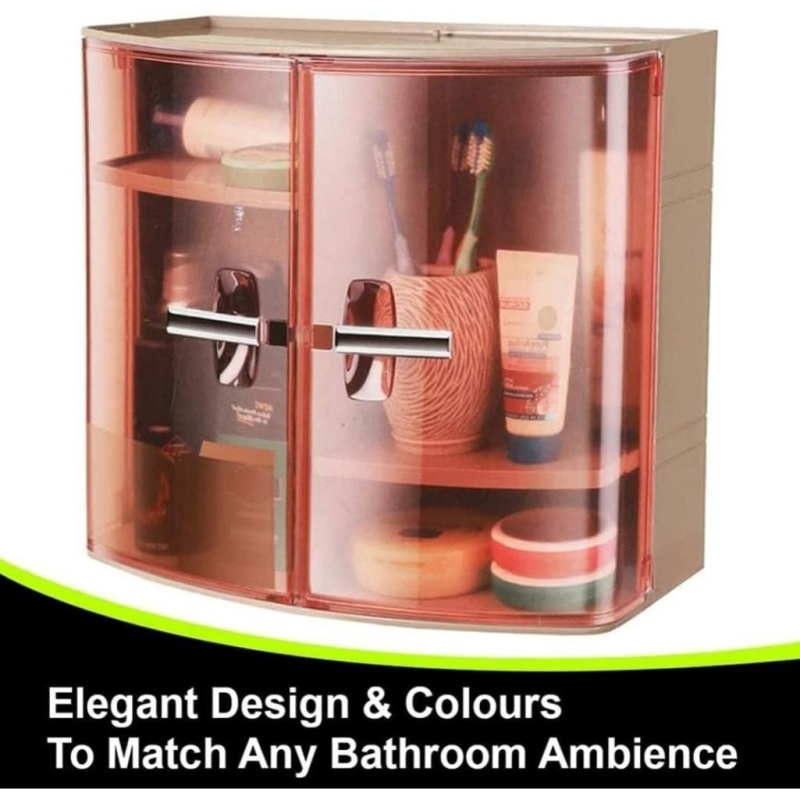 NAYASA bathroom Plastic Wall Shelf (Number of Shelves 4