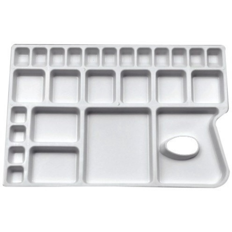 Khyati Colour Mixing Palette Rectangular 26 Paint Wells Palettes with