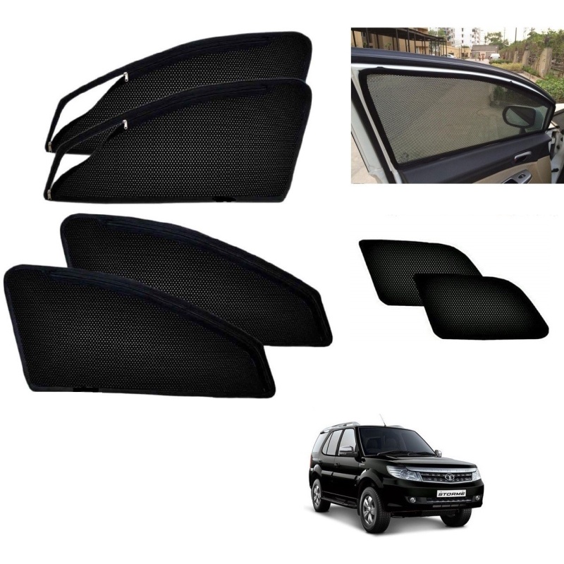 AuTO ADDiCT Side Window, Rear Window Sun Shade For Tata Safari Storme