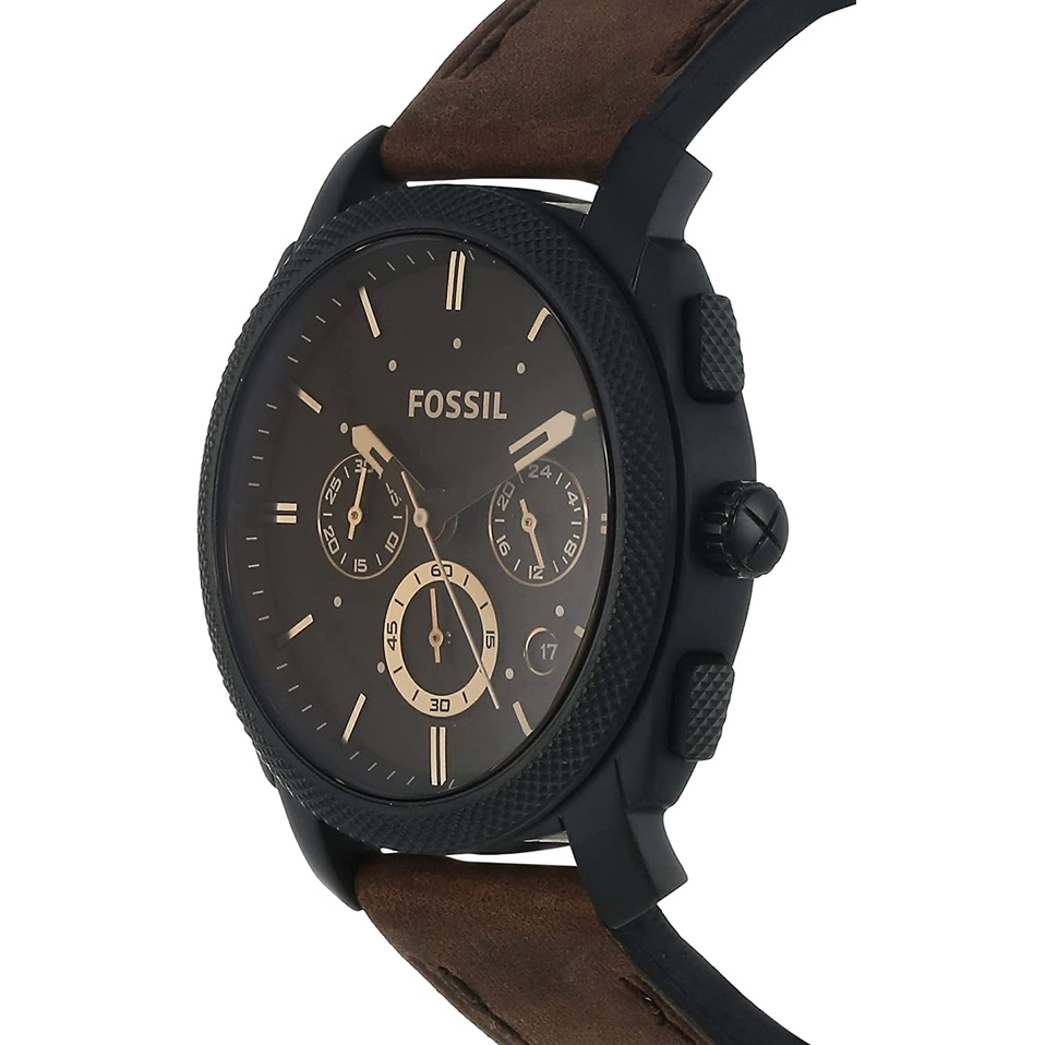 fossil analogue leather brown belt watch Shopee India