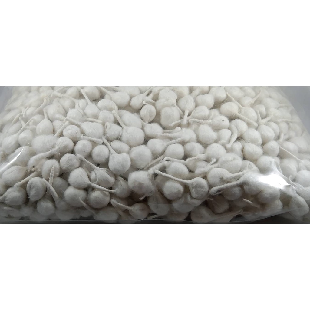 Natural White Handmade Cotton Wicks for Pooja Batti/Puja Mandir (500