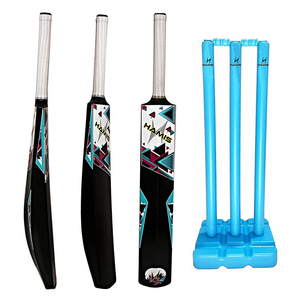HAMIS Hard Plastic Cricket Bat Full Size for Tennis and Wind Balls