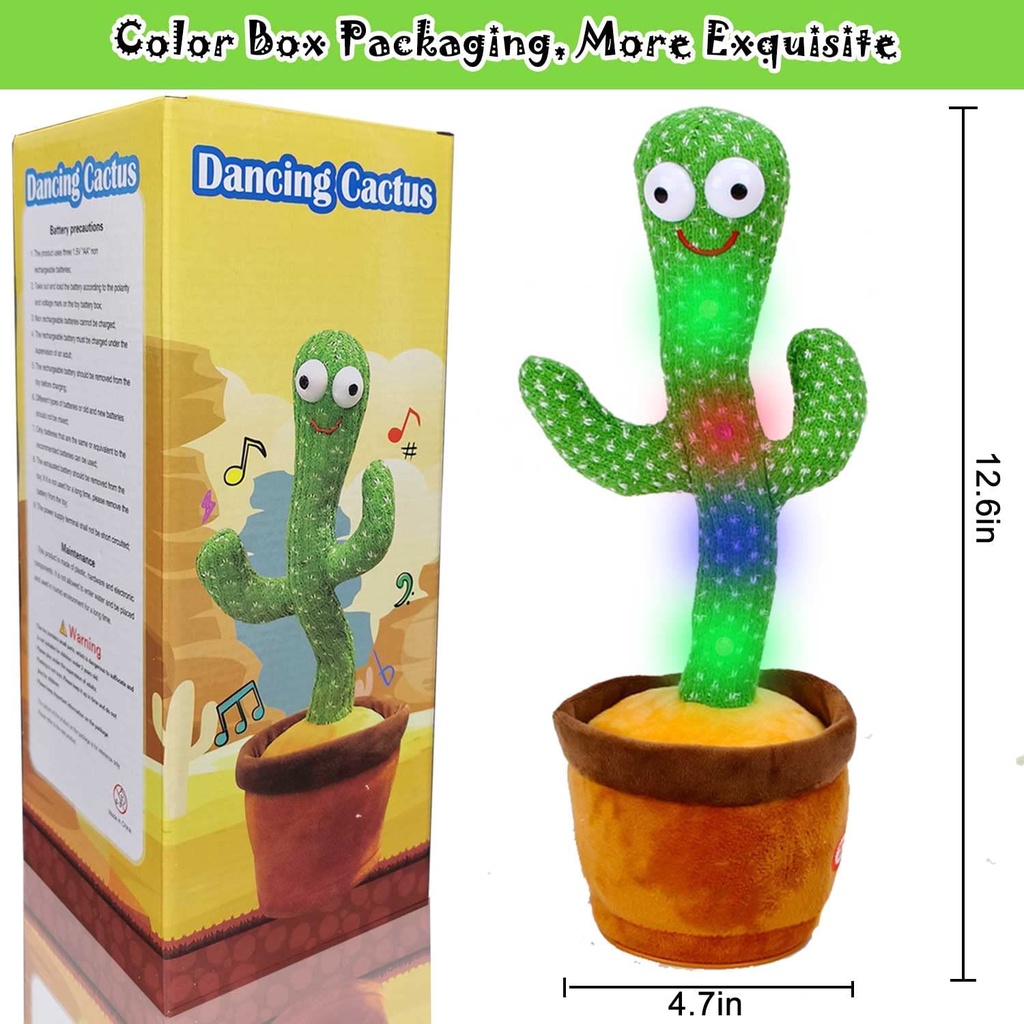 TikTok Dancing Cactus Plush Toy USB 