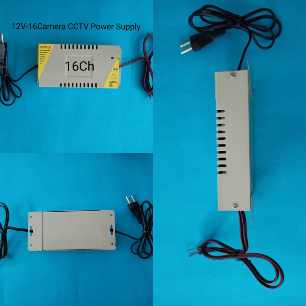 Barana 12V16Amp Peak SMPS Power Supply CCTV Power Supply Power Supply 16 Camera Power