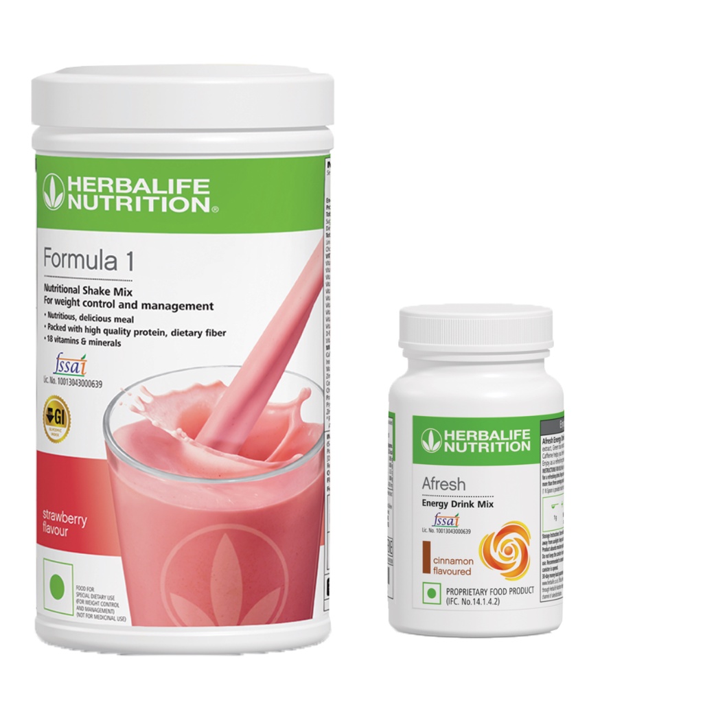 Weight Loss Combo of Formula 1 Nutritional Shake Mix Strawberry 500 g