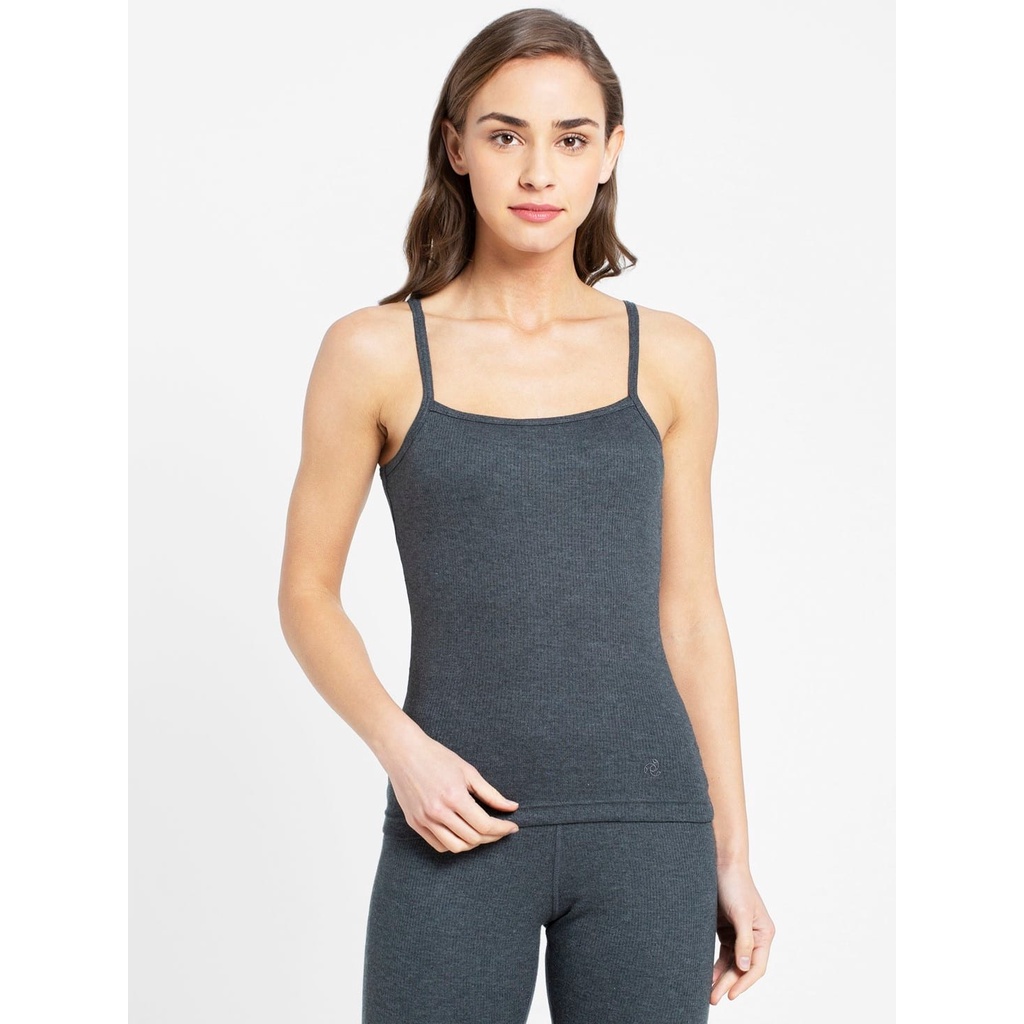 Jockey Women Thermal Slip Spaghetti Top (Charcoal) Shopee India