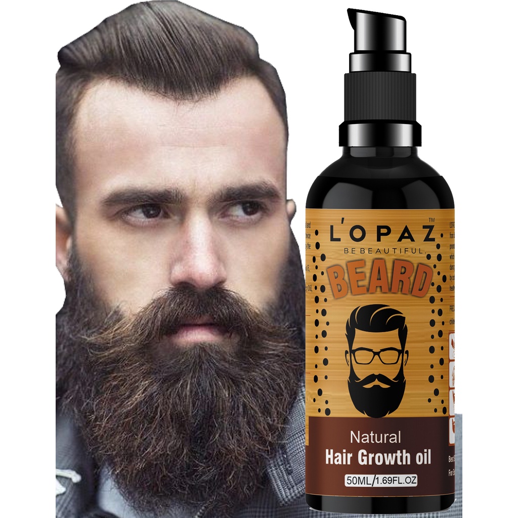 Lopaz Advanced Beard & Mustache Growth Hair Oil for Men strong and long beard Shopee India