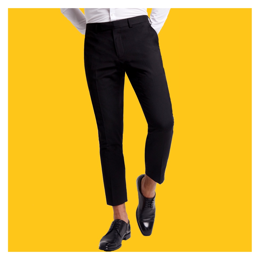 tapered fit formal trousers