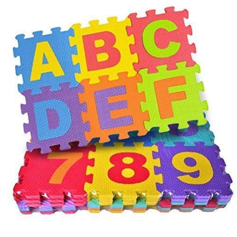 Alphabet & Numerical 36 EVA Base Puzzel Mat (ABCD& Numbers) | Shopee India