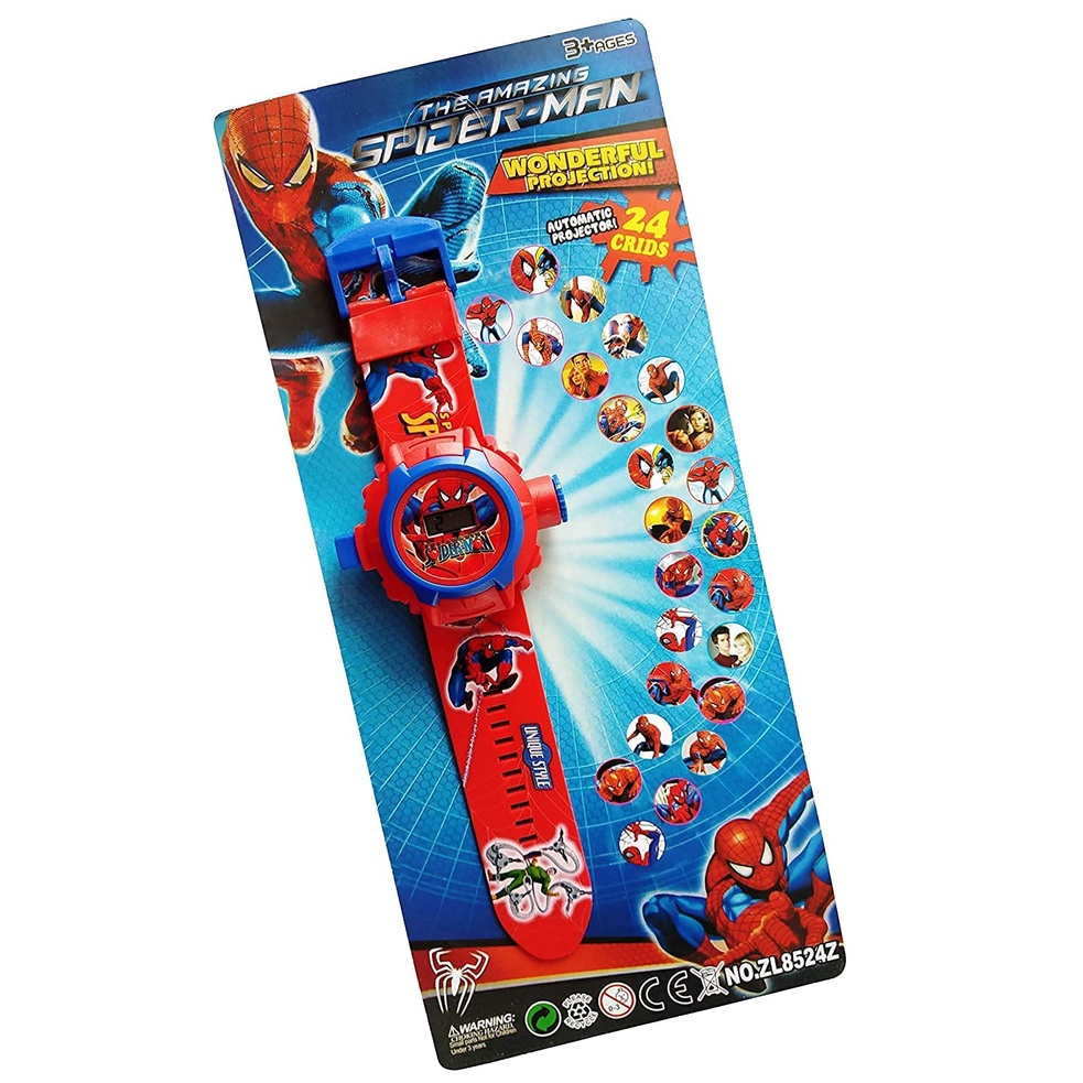Digital 24 Images Spiderman Projector Watch for Kids, Diwali Gift