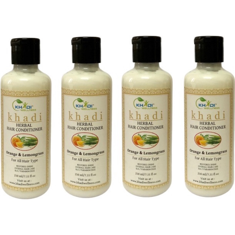 KHADI WELLNESS Herbal Hair Conditioner Orange and lemongrass (210 ml) Shopee India