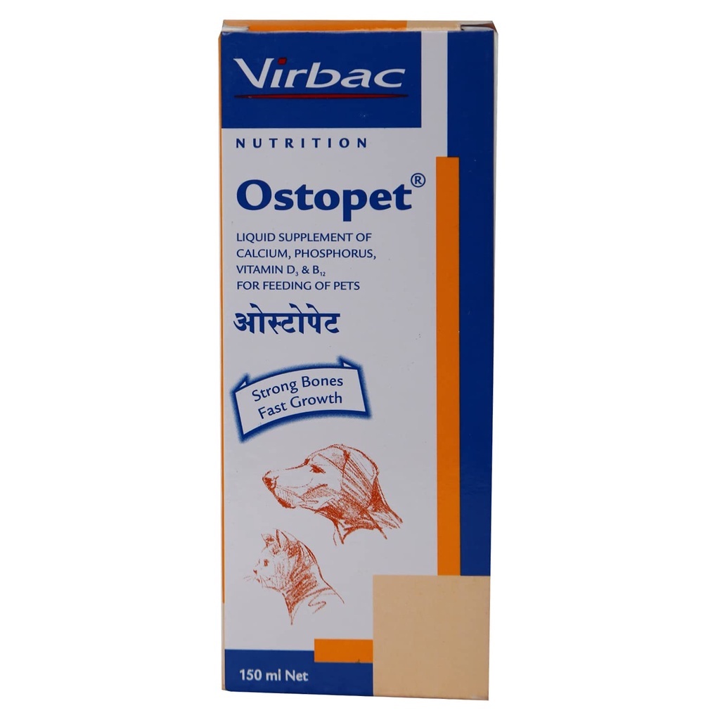 Virbac Ostopet Nutritional Supplement Syrups For Puppies & Adult Dogs