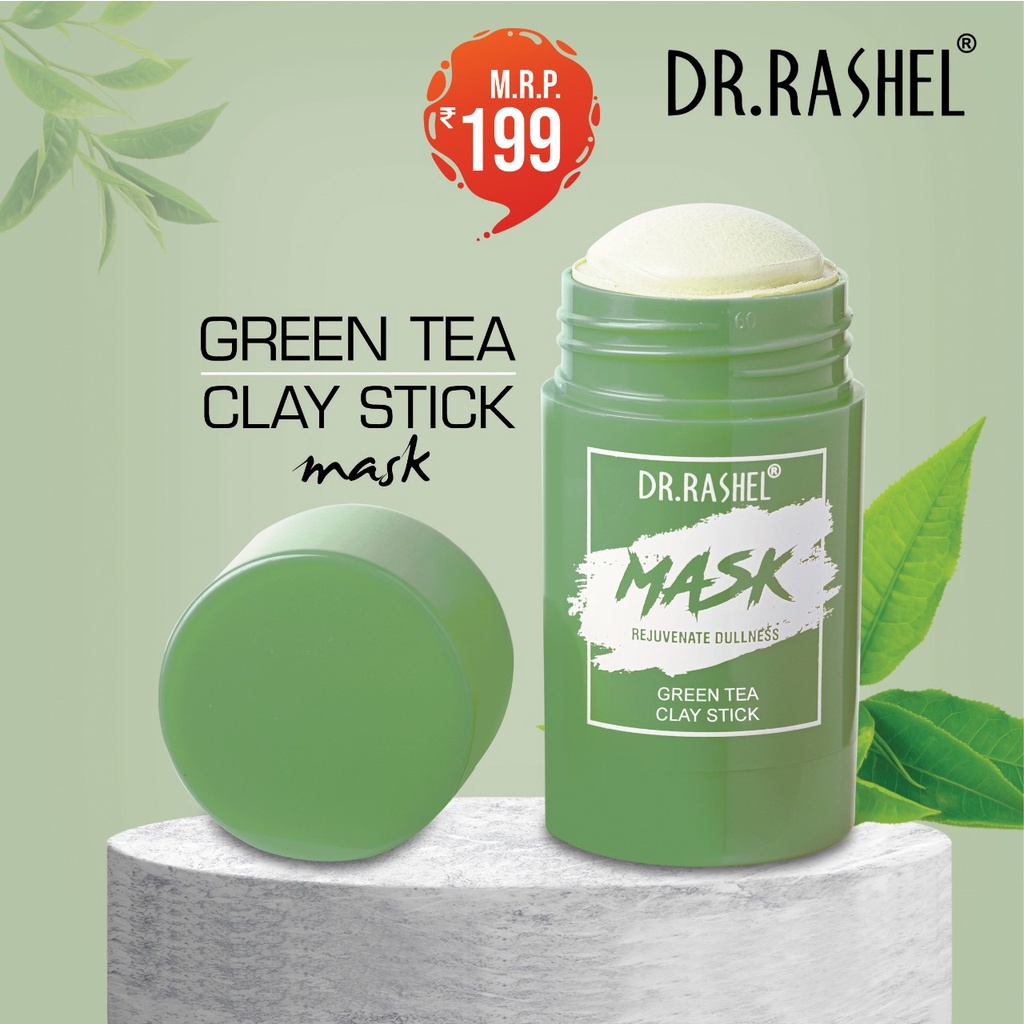 Drrashel Green Tea Stick Anti Acne Pimple Facial Shine Control Clay Mask Shopee India 3028