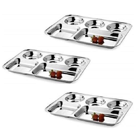 Stainless steel Heavy Gauge Mirror Finish Dinner Set Dinnerware Bhojan