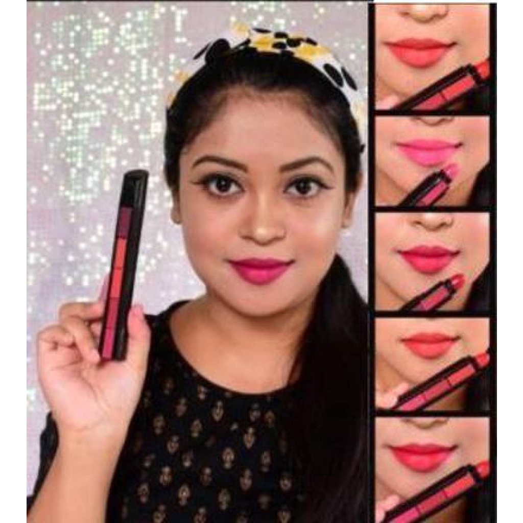 FIVE IN ONE LIPSTICK (multicolor, 7.5 g) Shopee India