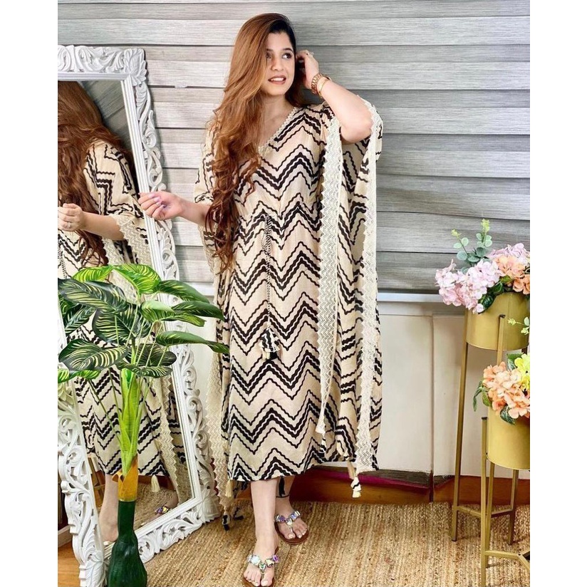 kaftan dress shopee