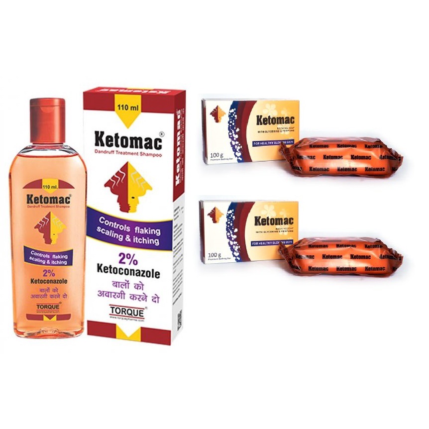 Ketomac Dandruff Treatment Shampoo 110Ml With 2 Ketomac Soap Shopee India
