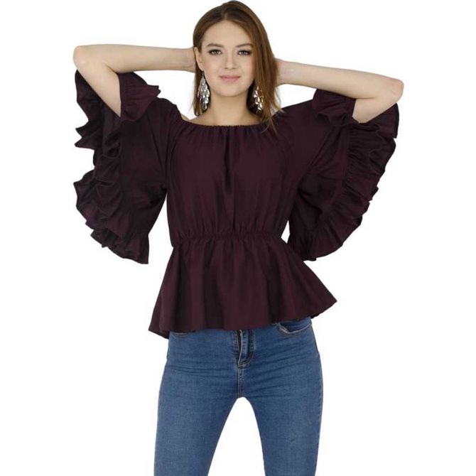 Dw Collection Trending Butterfly Wine Top Dwc Top 18 Shopee India