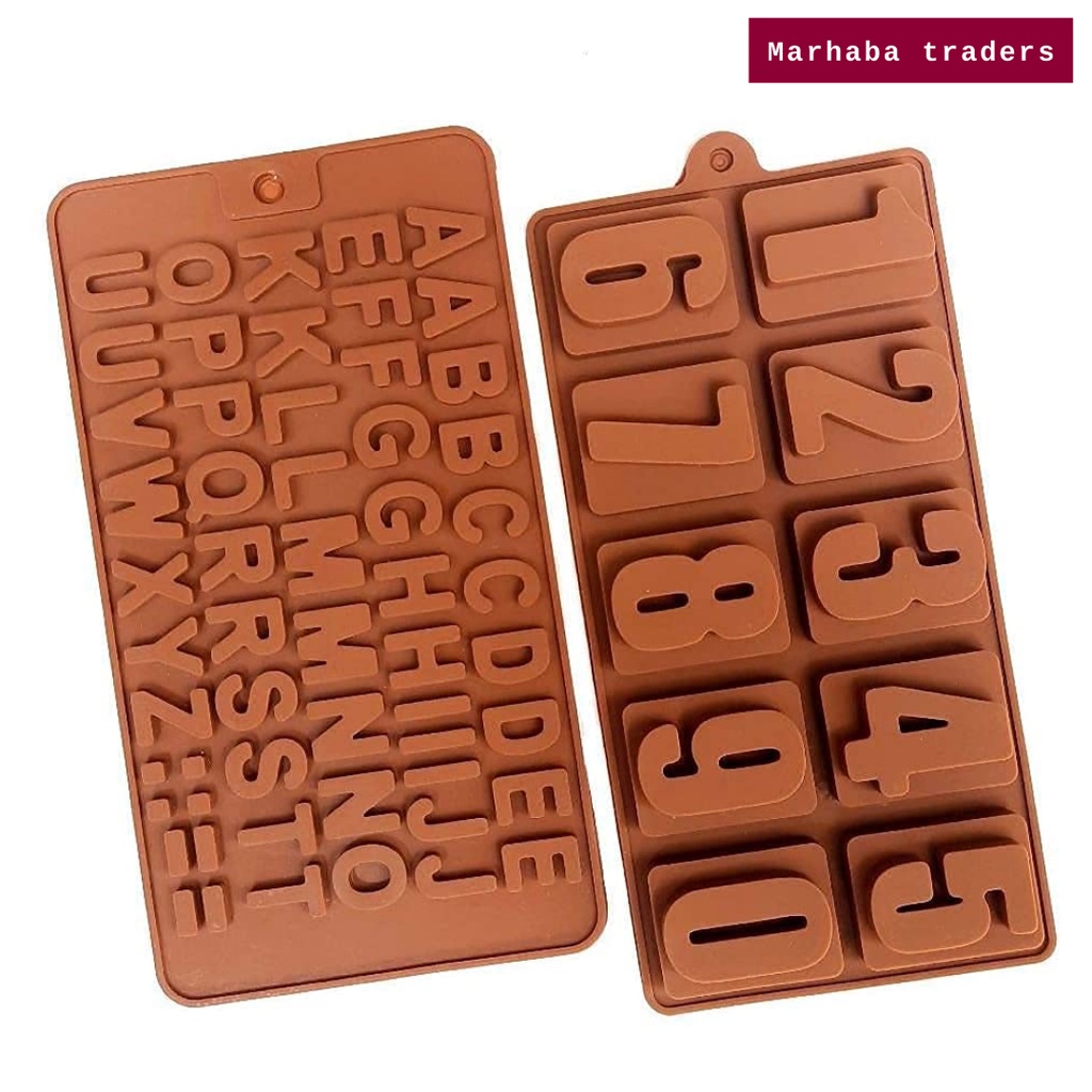 3D Alphabet Letter Number Silicone Mold Chocolate Cake Decor Baking Tray Mould