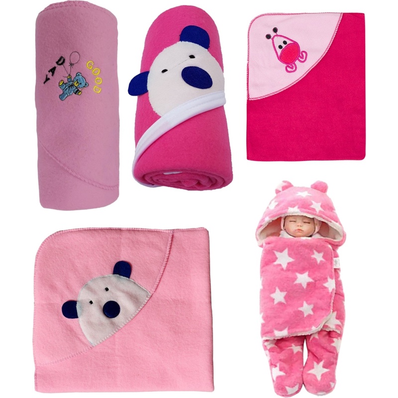 NAMAN Embroidered Crib Crib Baby Blanket (Microfiber, Pink) Shopee India