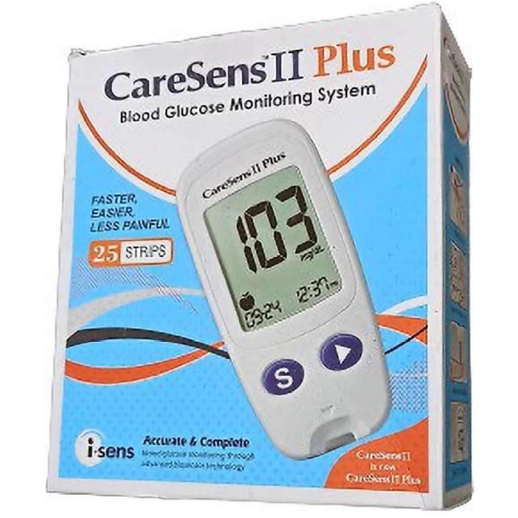 Caresens Ii Plus Blood Glucose Monitoring System With 25 Strips