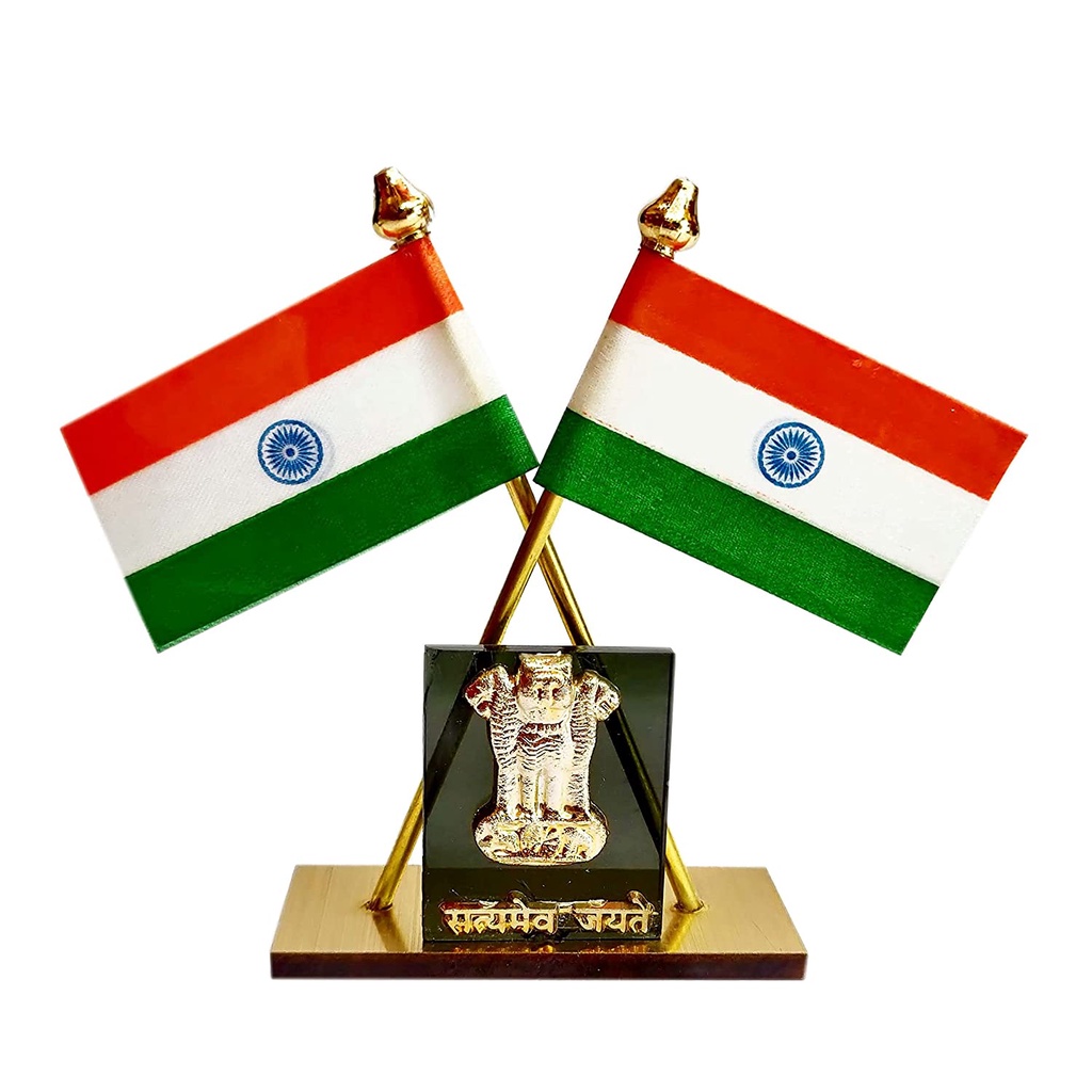 PNASGL STORE Indian Flag for Car Dashboard, Flag for Office Table, Flag