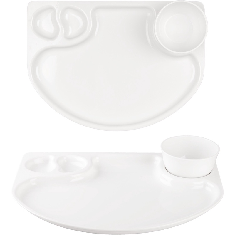 Neena Crockeries Acrylic PVC Free Unbreakable Dosa Plate With Samber