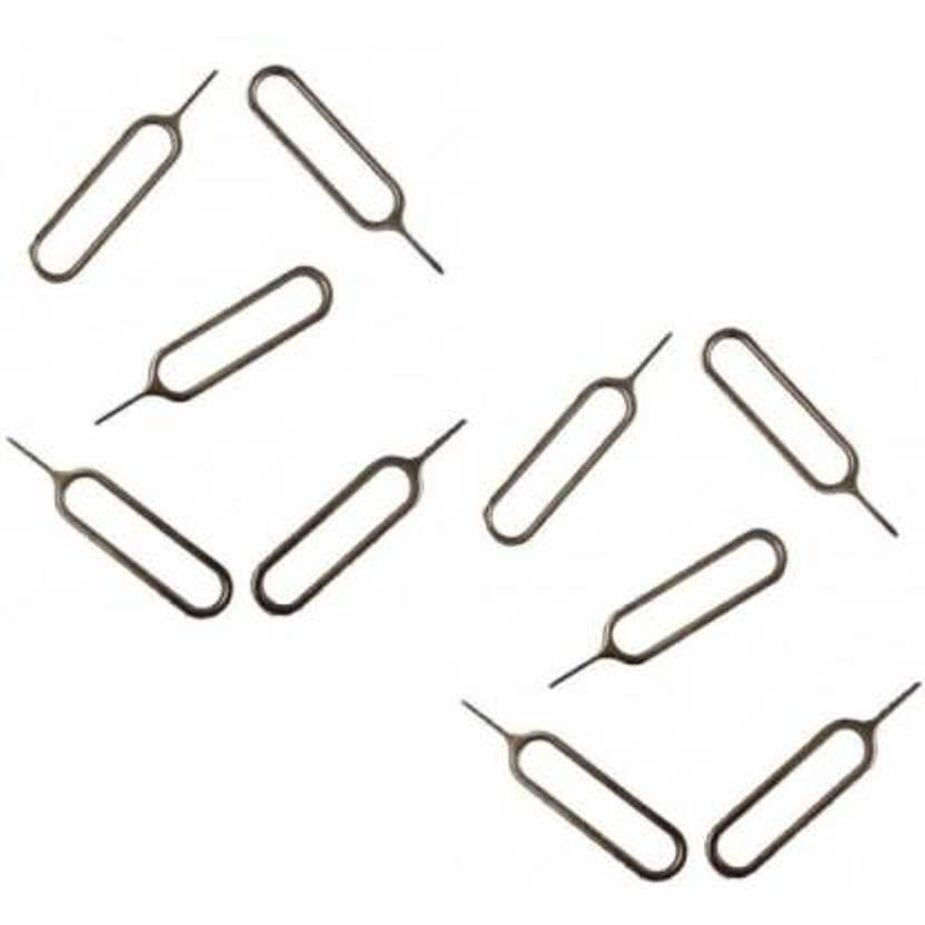 Flymaster PACK OF 10 SIM Card Tray Ejector Pin Tool Sim Adapter (STEEL