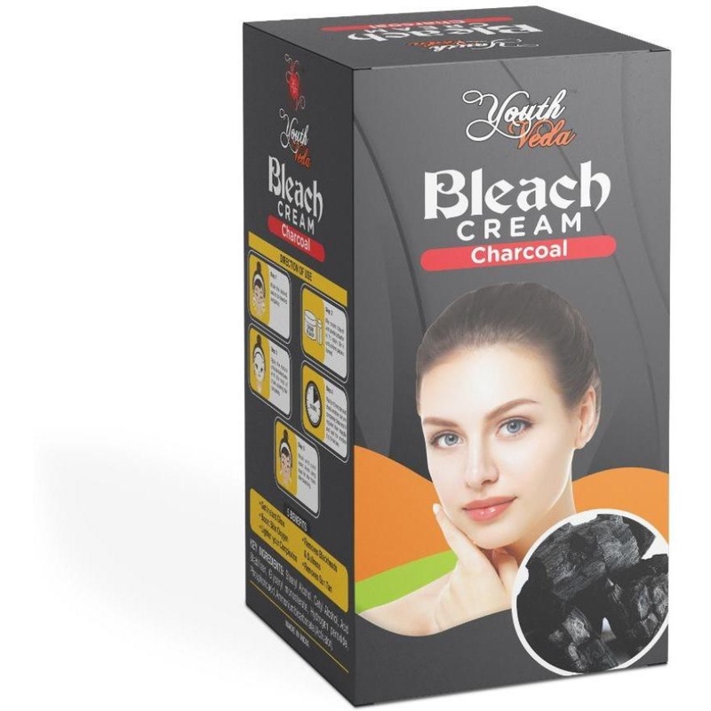 Young Veda Charcoal Bleach Cream (1000 g) Shopee India