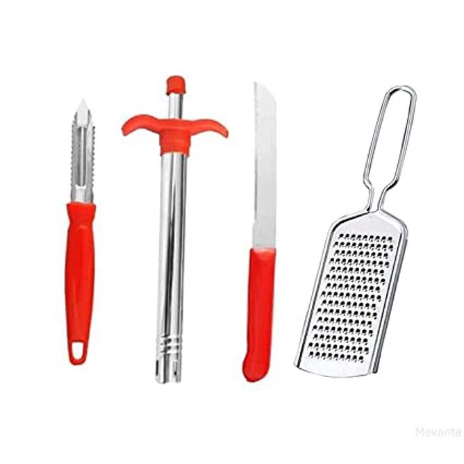 NEW 4 in 1 Set Lighter, Greater, Knife, Peeler Combo Stainless Steel Gas Lighter Shopee India