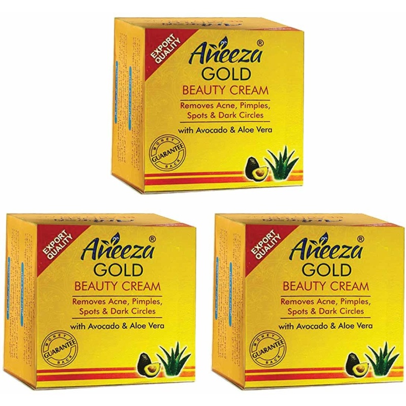 Aneeza Gold Beauty Cream 50 Grams Big Pack of 3 ( Original Imported