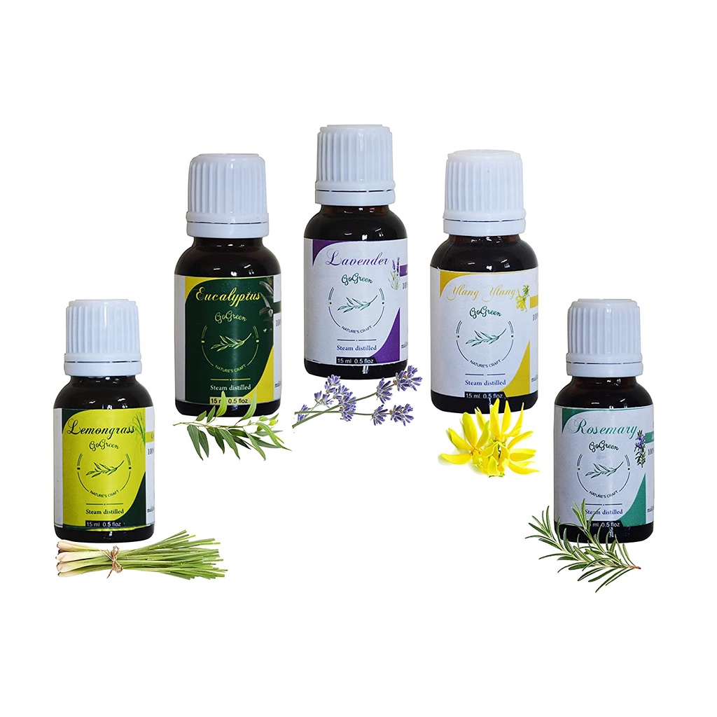 Go Green Essential Oil (Lemongrass, Eucalyptus, Lavender, Rosemary