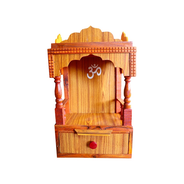 ISHWAR KA GHAR Home Temple Mandir for Pooja Home Decoration Beautiful Wooden Plywood Temple