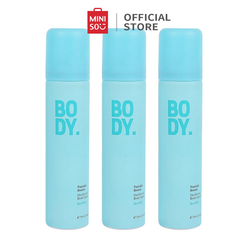 MINISO Body Spray Deodorant 75ml x 3pcs Body Mist Sets for Men and