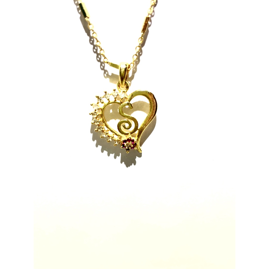 Mangalsutra S Letter Gold Plated Pendant Locket For Girls Women Alloy Design New Model Inch Short Long Stylish Traditional Fashionable Chain Alphabet Name Mangalsutras Brass Alloy Mangalsutra Shopee India