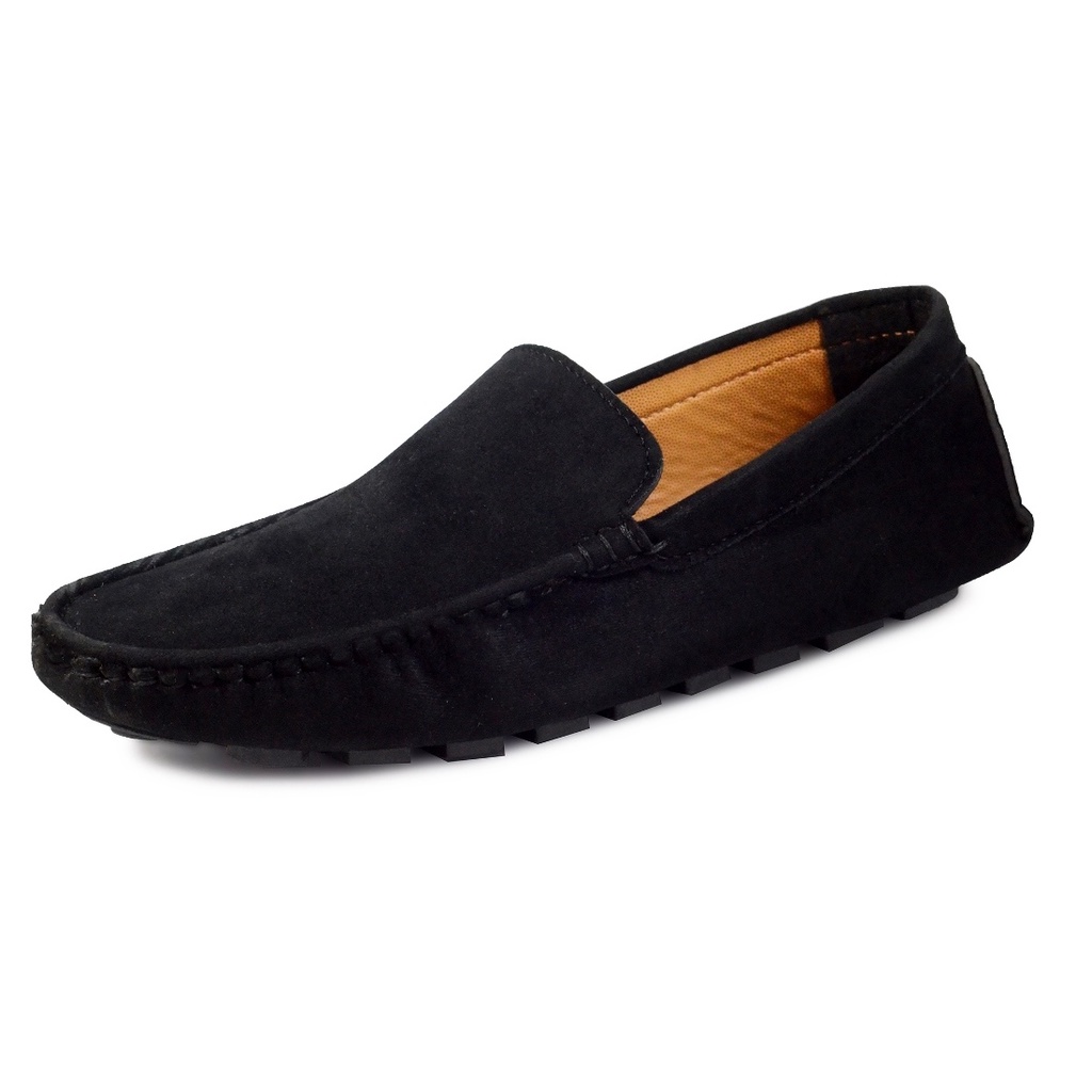 mens black suede drivers