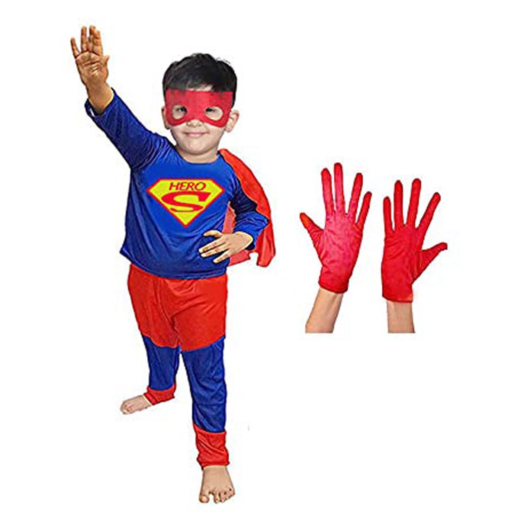 A.P. Enterprises Superman Costume (Top, Bottom, Mask and Gloves) For ...